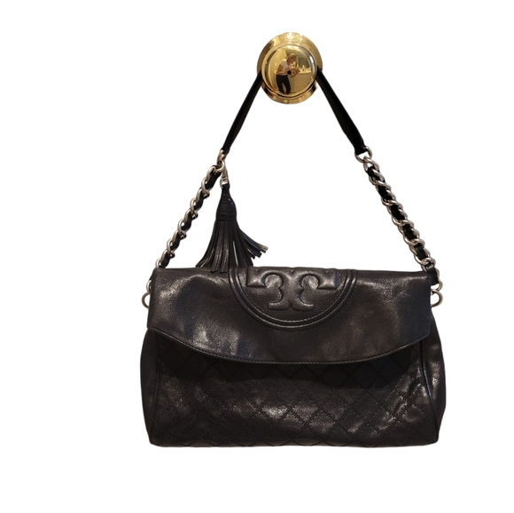 Tory Burch Black Quilted Hobo Bag - Picture 5 of 11